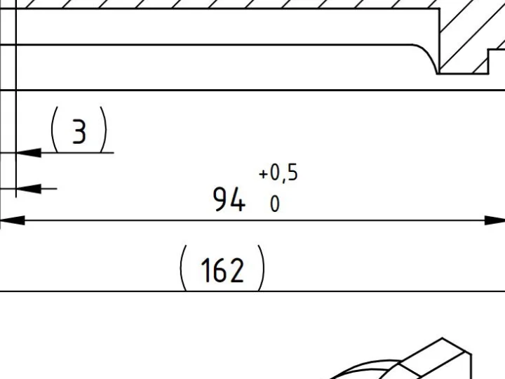 Zeichnungsausschnitt: 94 +0,5/0